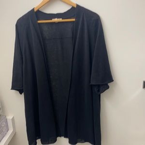 COPY - Eileen Fisher black front open Cardigan
